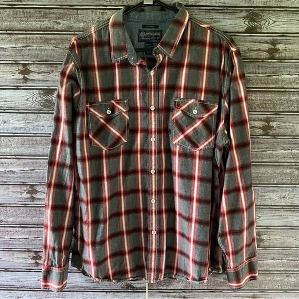 American Rag Men's Long-Sleeved Button-Down Shirt Size XL